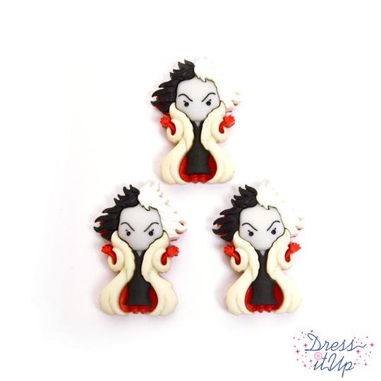 Dress It Up Buttons - Cruella De Vil/101 Dalmatians