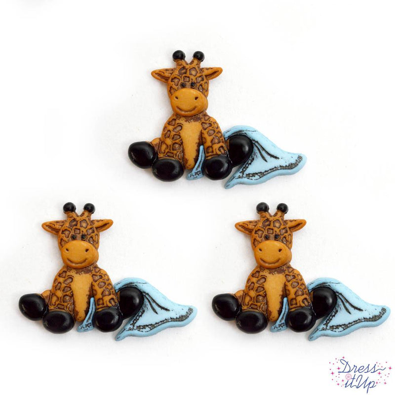 Dress It Up Buttons - Baby Giraffe