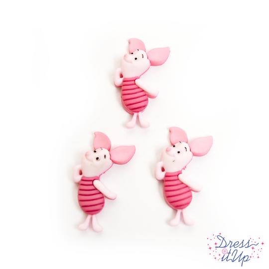 Dress It Up Buttons - Piglet/Winnie The Pooh